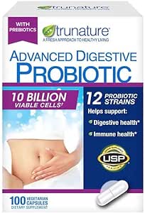 Tru Nature Advanced Digestive Probiotic 100 Capsules in 1-Pack