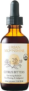 Urban Moonshine Citrus Bitters - Certified Organic - Bloating Relief* - Supports Liver Function & Appetite Regulation* - Gentle Detox* - Digestive Bitters - Gluten Free Herbal Supplement - 2 Fl Oz