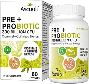Ascuoli Probiotics for Women & Men - 300 Billion CFU